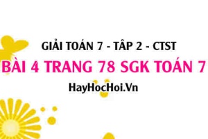 Giải bài 4 trang 78 Toán 7 tập 2 SGK Chân trời sáng tạo
